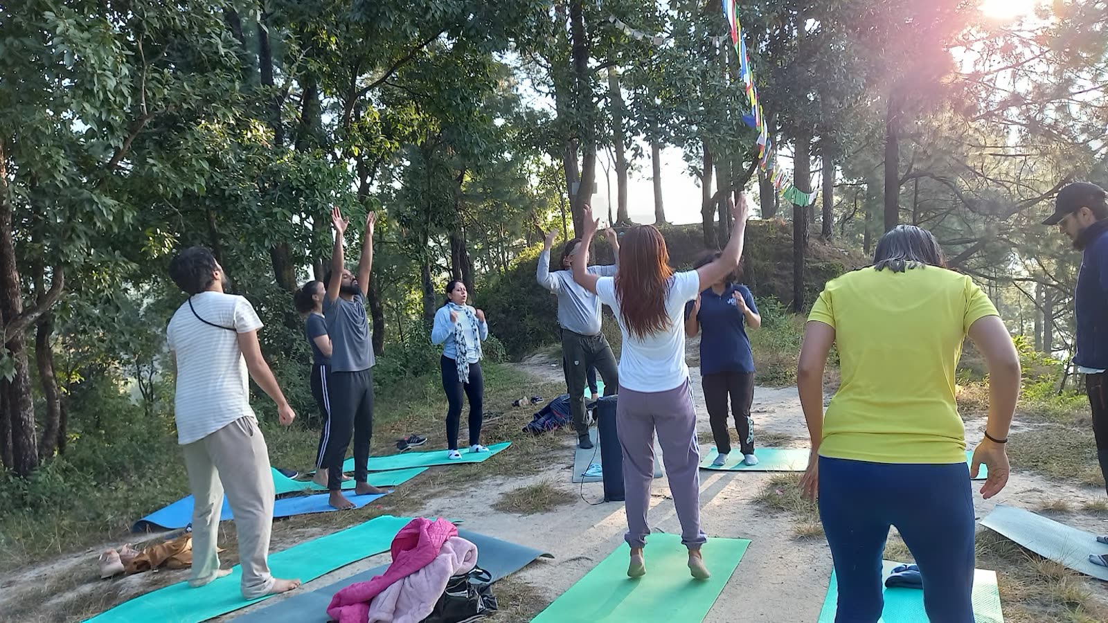 Morning practice on the trail