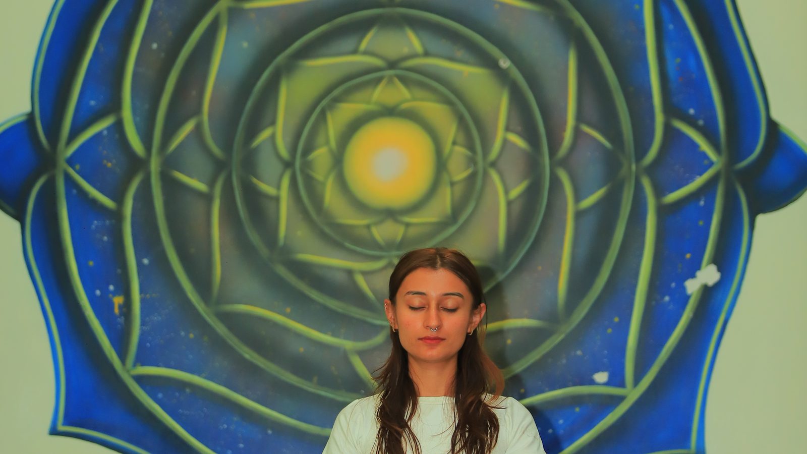 A student in meditation